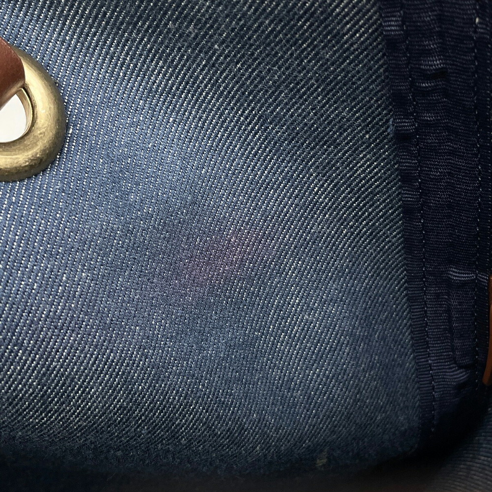 Celine Macadam tote bag denim blue brown - Picture 4 of 6